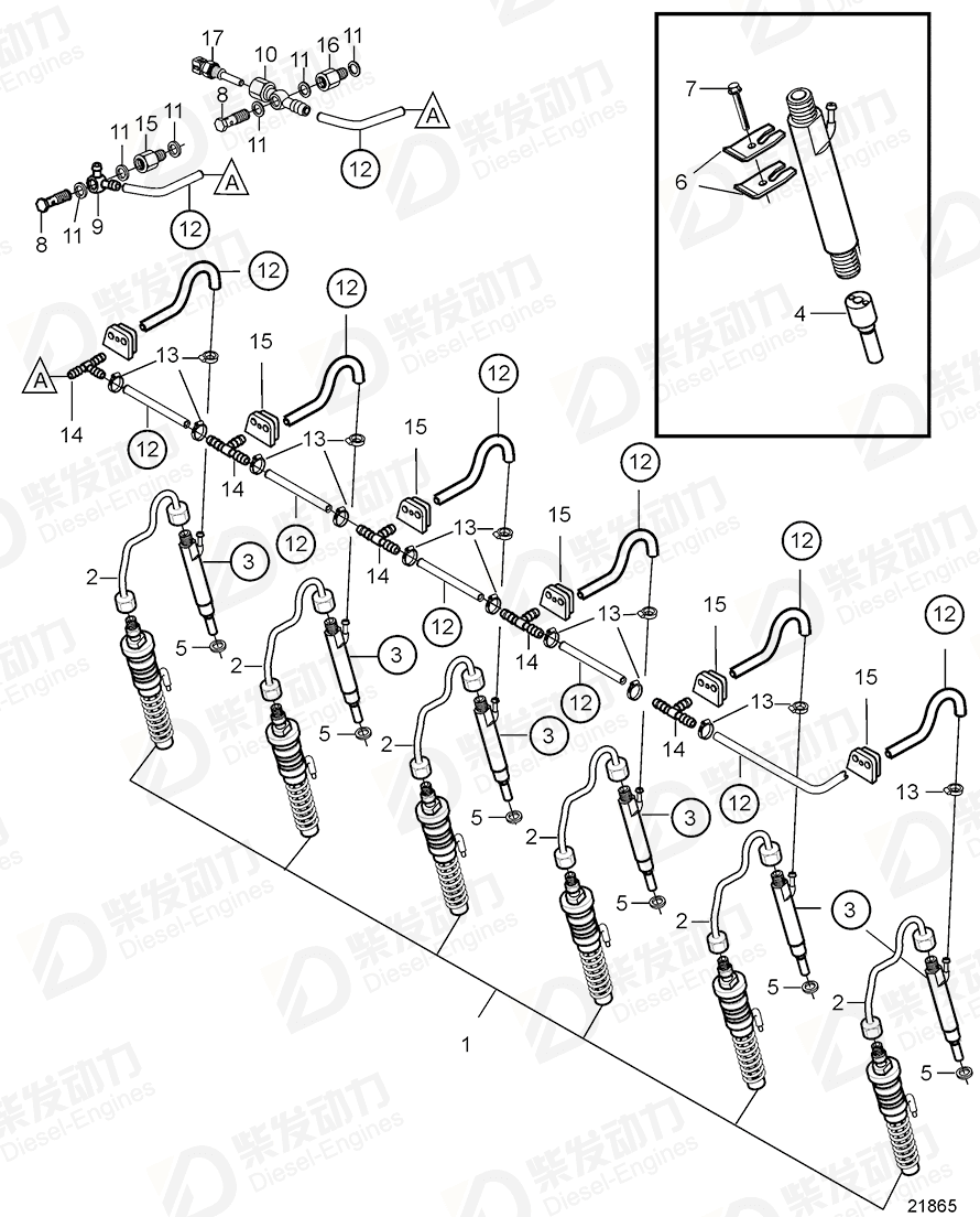 VOLVO Injector 3803968 Drawing